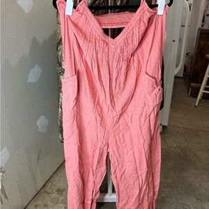 Free People Coral Jumpsuit